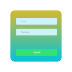Obraz premium gradient sign in option for application, software and website