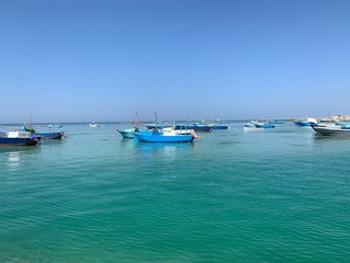 blue water in the red sea