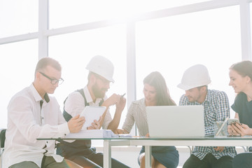 architects and business team discussing new project