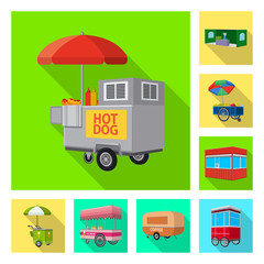 Isolated object of marketing and tent logo. Collection of marketing and outdoor vector icon for stock.