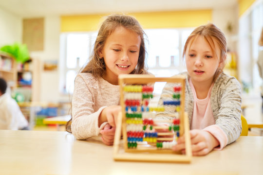 Girls are starting to learn as new schoolchildren