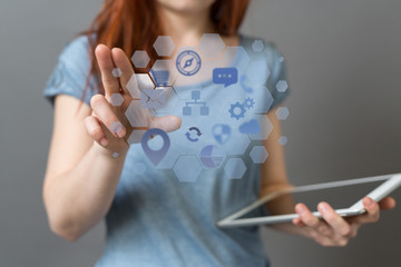 Cloud computing concept - connect to cloud