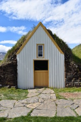 Grass-covered Houses in Glaumbaer in Iceland