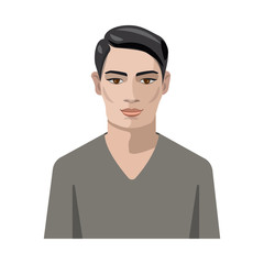 Vector illustration of avatar and face icon. Collection of avatar and profile stock symbol for web.