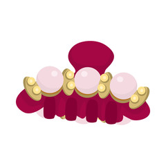 Obraz premium Isolated object of hairpins and decoration sign. Set of hairpins and salon vector icon for stock.