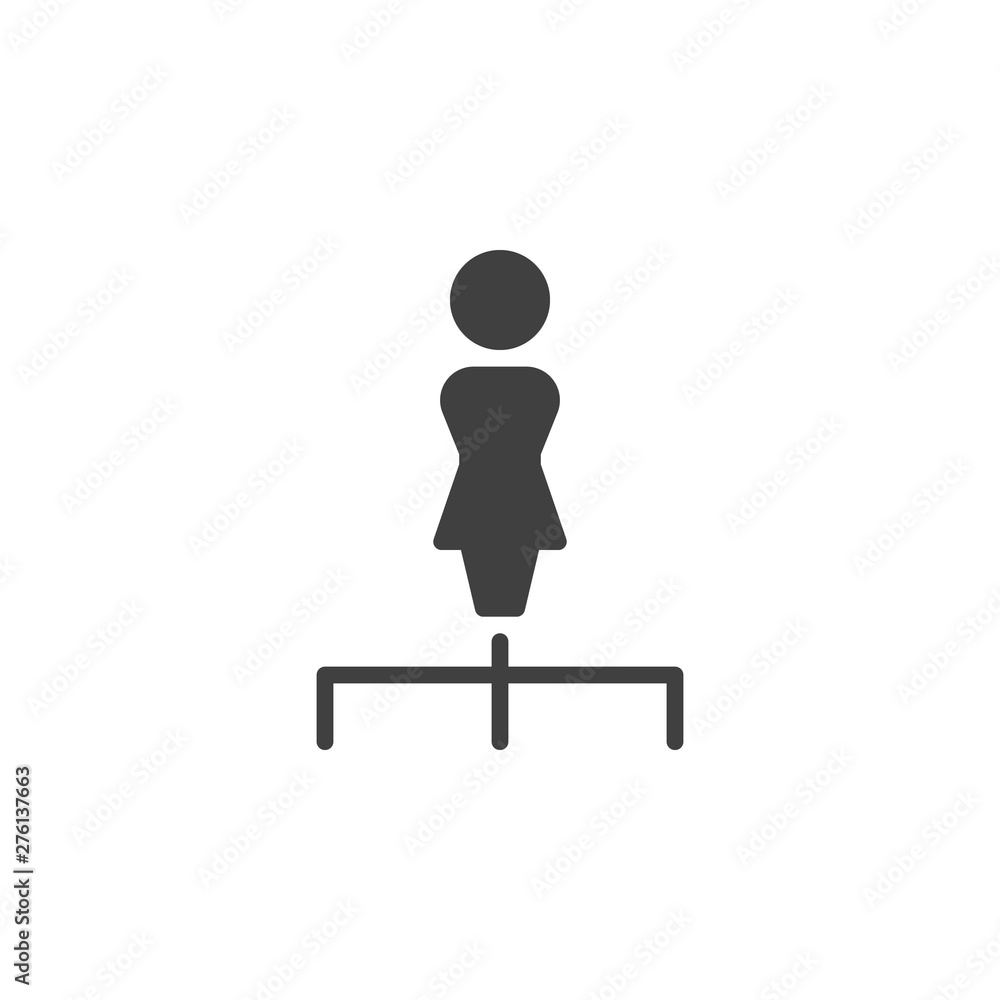 Aufkleber hierarchy structure vector icon. filled flat sign for mobile concept and web design. human resources