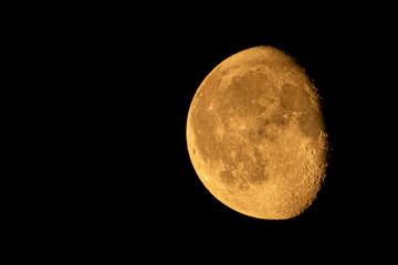 Orange WANING GIBBOUS moon taken on 22.06.2019 in England
