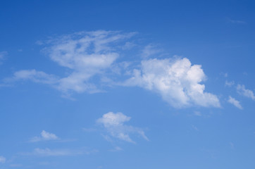 Blue cloudy sky.Background