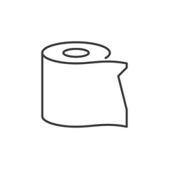 Toilet paper vector outline concept icon or symbol