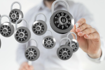 security data code digital in hand