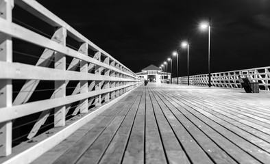 Walking at the pier