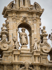 Fototapeta na wymiar Saint James Statue in the Santiago de Compostela Cathedral