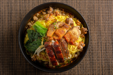 Spicy TOM YAM Pork Noodle Soup Thai Recipe.