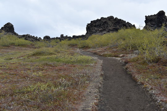 The lava field Dimmu Borgir in Myvatn, Iceland