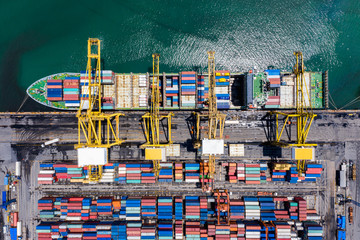 shipping cargo containers loading and unloading port business services import export cargo ...