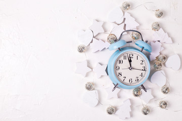 Winter holidays  background flat lay