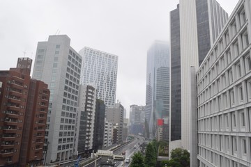 Fototapeta na wymiar Rainy day of Shibuya, Tokyo, Japan