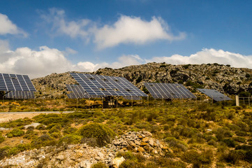 Solar farm in the mountains
