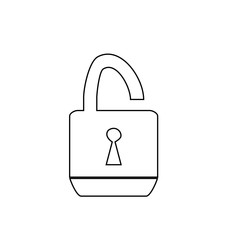 Lock icon. Internet privacy sign