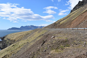 Amazing view at the Oceanside on the highway to Höfn in Iceland