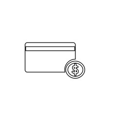 Money card icon. Payment button