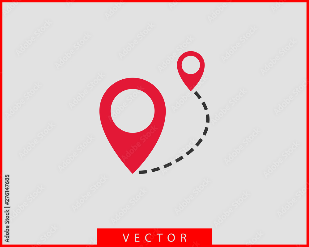 Poster map icons. marker pointer. pin location vector icon. gps navigation symbol.