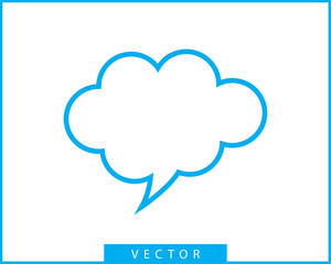 Talk bubble speech icon. Blank empty bubbles vector design elements. Chat on line symbol template. Dialogue balloon sticker silhouette.