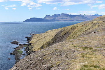 Amazing view at the Oceanside on the highway to Höfn in Iceland