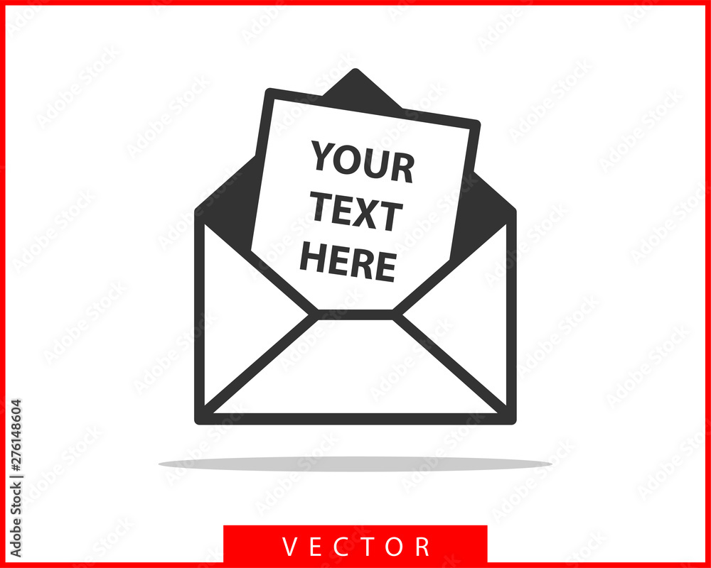 Poster envelope icons letter. envelop icon vector template. mail symbol element. mailing label for web or p