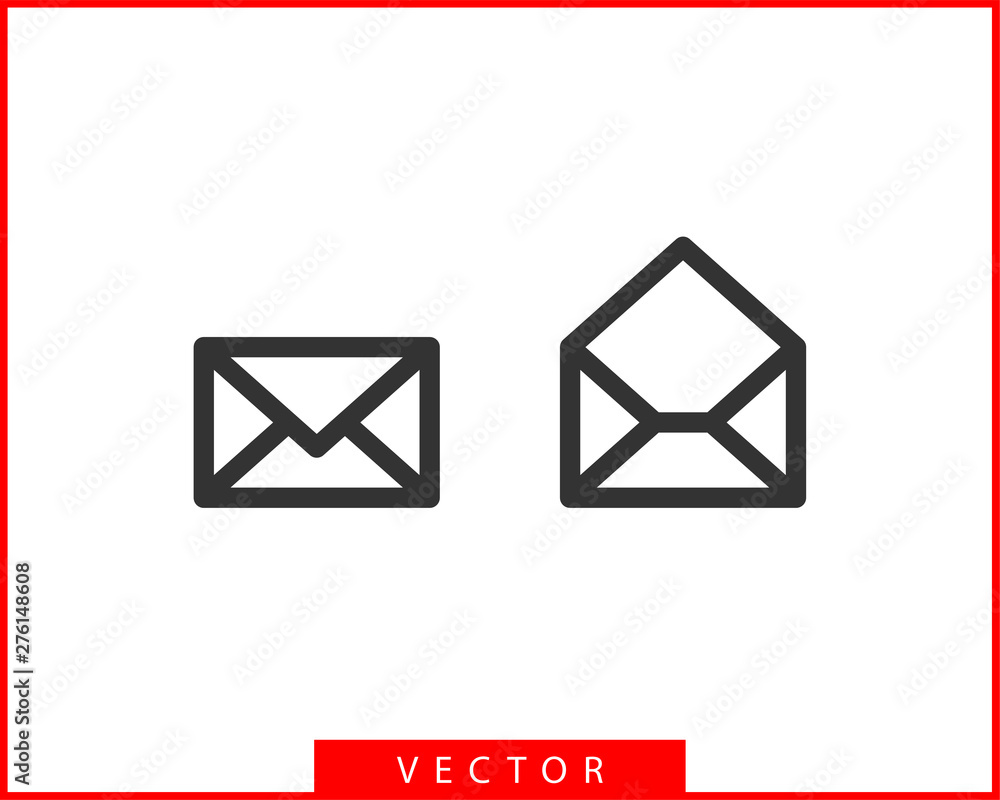 Poster envelope icons letter. envelop icon vector template. mail symbol element. mailing label for web or p