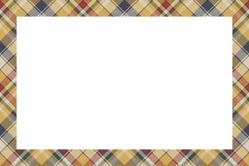 Rectangle borders and Frames vector. Border pattern geometric vintage frame design. Scottish tartan plaid fabric texture. Template for gift card, collage, scrapbook or photo album and portrait.