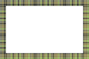 Rectangle borders and Frames vector. Border pattern geometric vintage frame design. Scottish tartan plaid fabric texture. Template for gift card, collage, scrapbook or photo album and portrait.