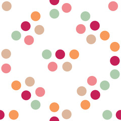 Seamless pattern with circles on white background. 