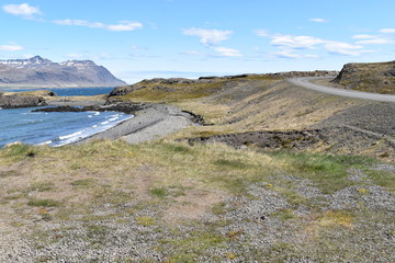 Amazing view at the Oceanside on the highway to Höfn in Iceland