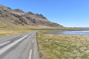 Amazing view at the Oceanside on the highway to Höfn in Iceland