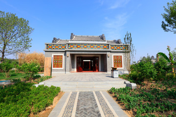 Ancient Chinese traditional architecture in the park