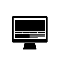 Computer screen icon. Web grid sign