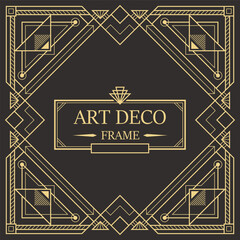 Art deco border and frame template. © lumyaisweet