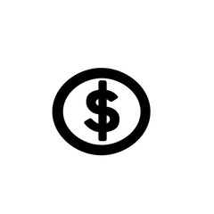 Dollar icon. Money currency button