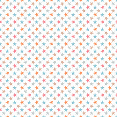 Seamless pattern with stars on white background. Vector illustration.