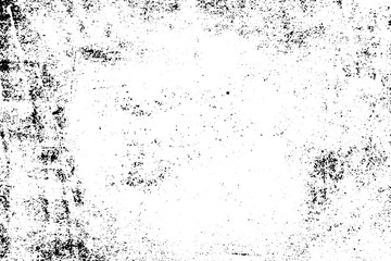 Grunge black texture on white background (Vector). Use for decoration, aging or old layer