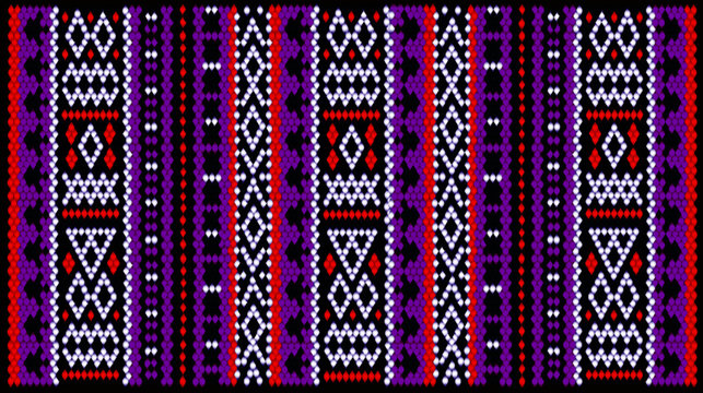 Colorful mosaic oriental kilim rug with traditional folk geometric ornament