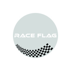Modern Race Flag Additional Circle Ellipse Background Template Design Element for automotive company logo decal fast speed with high end look