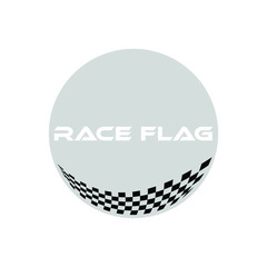 Modern Race Flag Additional Circle Ellipse Background Template Design Element for automotive company logo decal fast speed with high end look
