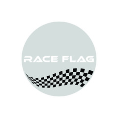 Modern Race Flag Additional Circle Ellipse Background Template Design Element for automotive company logo decal fast speed with high end look