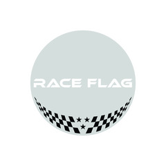 Modern Race Flag Additional Circle Ellipse Background Template Design Element for automotive company logo decal fast speed with high end look