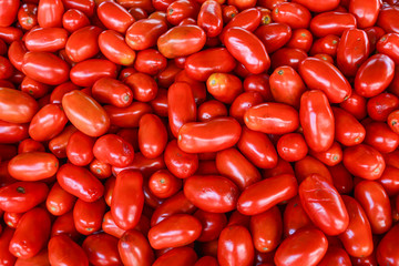 Tomates frescos, textura, mercado