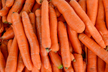 Cenouras frescas, texura