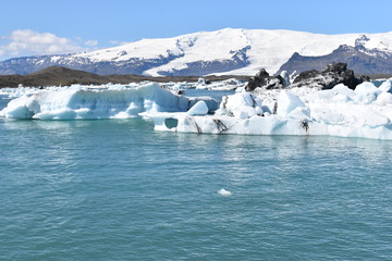 The Glacier Lagoon Jökulsarlon in the Vatnajökull national park in Iceland