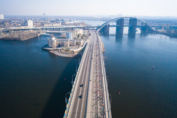Nova Poshta Kyiv Half Marathon. Aerial view.